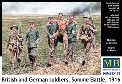 Masterbox 1/35 British and German soldiers Somme 1916 # 35158 - Plastic Model Figures