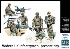 Masterbox 1/35 Modern UK Infantrymen, present day # 35180 - Plastic Model Figures