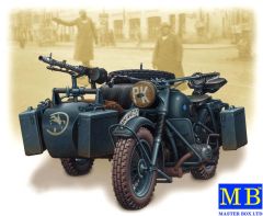 Masterbox 1/35 German Motorcycle & Sidecar WWII # 3528 - Plastic Model Kit