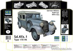 Master Box 1/35 KfZ 1 Type 170 VK (German Staff Car) # 3530 - Plastic Model Kit