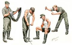 Masterbox 1/35 Auto Repair Crew # 3582 - Plastic Model Figures