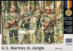 Masterbox 1/35 US Marines in Jungle, WWII era # 3589 - Plastic Model Figures
