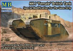 Masterbox 1/72 MK I Female British Tank Mod Gaza Strip # 72004 - Plastic Model Kit