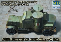 Masterbox 1/72 "British Armoured Car, Austin, MK IV, WW I Era" # 72008 - Plastic Model Kit
