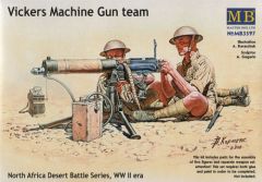 Master Box 1/35 Vickers Machine Gun Team # 3597 - Plastic Model Figures
