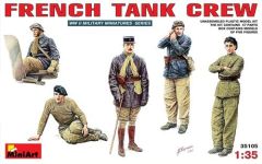 Mini Art 1/35 French Tank Crew # 35105 - Plastic Model Kit