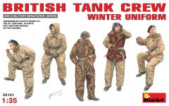 MiniArt 1/35 British Tank Crew (Winter Uniform) # 35121 - Plastic Model Figures