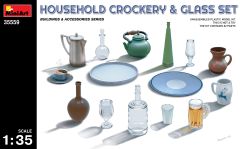 Miniart 1/35 Household Crockery & Glass Set # 35559