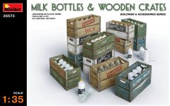 Miniart 1/35 Milk Bottles & Wooden Crates # 35573