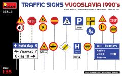 Miniart 1/35 Traffic Signs Yugoslavia 1990's # 35643