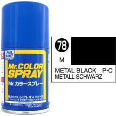 Mr Color Spray 100ml Metal Black Metallic # 078