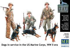 Master Box 1/35 Dogs in the service in Marine Corps WWII # 35155 - Plastic Model Kit