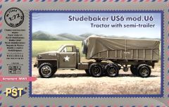 PST 1/72 Studebaker US6 mod Tractor with Semi-Trailer # 72062