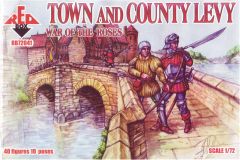 Red Box 1/72 War of the Roses 2. Town & Country Levy # 72041 - Plastic Model Figures