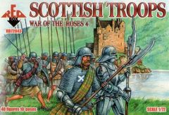 Red Box 1/72 Scottish troops War of the Roses 4 # 72043 - Plastic Model Figures