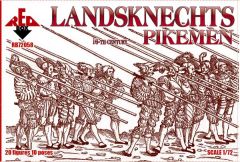 Red Box 1/72 Landsknechts Pikemen 16th century # 72058 - Model Figures