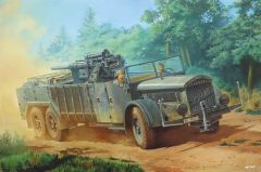 Roden 1/72 8.8 cm Flak on the Sd.Kfz. Vomag # 727 - Plastic Model Kit