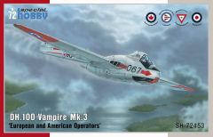 Special Hobby 1/72 De Havilland DH.100 Vampire Mk.3 'European and American Users' # 72453