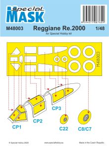 Special Hobby 1/48 Reggiane Re.2002 Aircraft Paint Mask (Self Adhesive) # 48003