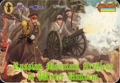 Strelets 1/72 Russian Mountain Artillery in Winter Uniform 1877 Russo-Turkish War 1877 # 11372 - Plastic Model Figures