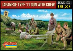 Strelets 1/72 Japanese Type 11 Gun with Crew # 28172