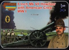 Strelets 1/72 8 Inch Mk.VII Howitzer with American Crew (WWI) Arms sets # 002 - Plastic Model Figures