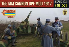 Strelets 1/72 Canon de 155mm GPF mle 1917 with French Late War Crew in Winter Dress # 018