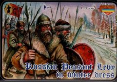 Strelets 1/72 Russian Medieval Peasant Levy (winter dress) # 027 - Plastic Model Figures