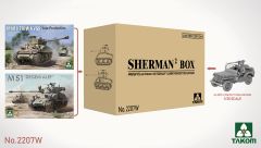 Takom 1/35 Sherman Big Box Limited Edition (2 Tanks + Jeep & Figure) # 02207W