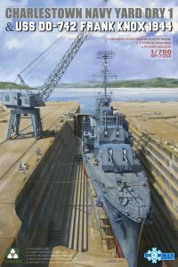 Takom 1/700 Charlestown Navy Yard Dry Dock 1 & USS Frank Knox DD-742 1944 # SP7058