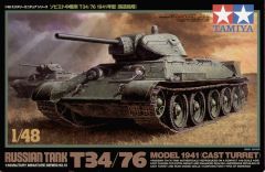 Tamiya 1/48 Russian Tank T-34/76 1941 Cast Turret # 32515  - Plastic Model Kit