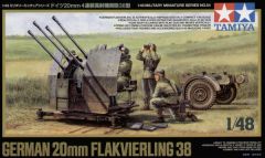 Tamiya 1/48 German 20mm Flakviering 38 # 32554 - Plastic Model Kit