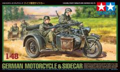Tamiya 1/48 German Motorcycle/Sidecar # 32578 - Plastic Model Kit