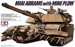 Tamiya 1/35 M1A1 Abrams with Mine Plough # 35158 - Plastic Model Kit