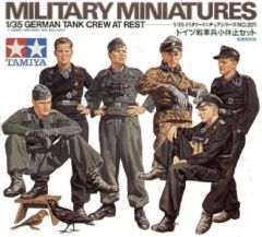 Tamiya 1/35 German Tank Crew at Rest # 35201 - Plastic Model Kit