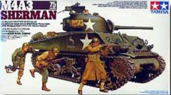 Tamiya 1/35 M4A3 Sherman w/75mm Gun & 3 figs. # 35250 - Plastic Model Kit