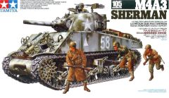 Tamiya 1/35 M4A3 Sherman 105mm Howitzer # 35251 - Plastic Model Kit