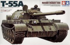 Tamiya 1/35 T-55A Russian Medium Tank # 35257 - Plastic Model Kit