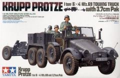 Tamiya 1/35 Krupp Towing Truck w/37mm Pak - # 35259 - Plastic Model Kit