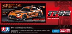 Tamiya 1/10 Mercedes-AMG GT3 EVO (TT-02) with Orange Painted Body # 47519