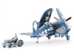Tamiya 1/48 Corsair F4U-1D with Moto Tug # 61085 - Plastic Model Kit
