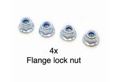 Tamiya Spare Parts 4Mm Flange Lock Nut (4Pcs)