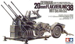 Tamiya 1/35 2cm Flakvierling 38 # 35091 - Plastic Model Kit