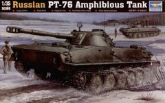 Trumpeter 1/35 Russian PT-76 Light Amphibious Tank # 00380 - Plastic Model Kit