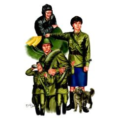 Trumpeter 1/35 WWII Soviet Red Army Tank Soldiers # 00412 - Plastic Model Kit