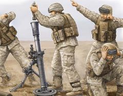 Trumpeter 1/35 USMC M252 Mortar Crew # 00423 - Plastic Model Figures