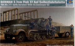 Trumpeter 1/35 Sd.Kfz.7/2 (early version) 3.7cm FlaK 37 # 01525 - Plastic Model Kit