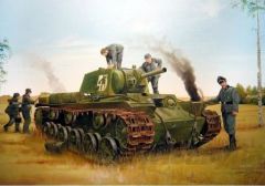 Trumpeter 1/35 Soviet KV-8 Heavy Tank # 01565 - Plastic Model Kit