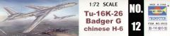 Trumpeter 1/72 Tu-16K-26 Badger G/chinese H-6  # 01612 - Plastic Model Kit