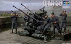 Trumpeter 1/35 FlaK 38 German 2.0cm Anti-aircraft Gun # 02309 - Plastic Model Kit